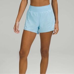 Lululemon Hotty Hot High-Rise Lined Short 4" Size 4 in Blue Chill